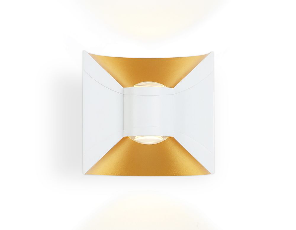 Светильник уличный светодиодный настенный ST4471 WH/GD белый/золото LED 4200K 6W IP54 92*98*55