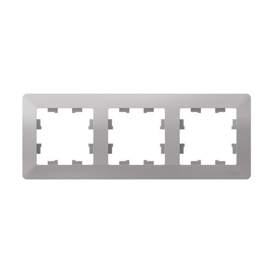 Рамка 3-м AtlasDesign Air алюм./дым. черн. SE ATN220303