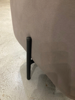 Пуфик Агат велюр графит/черный