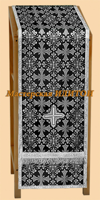 Аналойник черного цвета из шелка