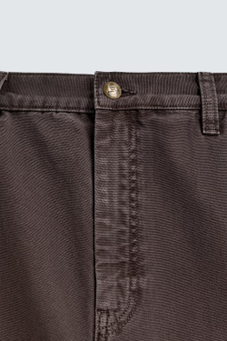 ZARA ДЖИНСОВЫЕ ШОРТЫ RELAXED FIT, КОРИЧНЕВЫЙ