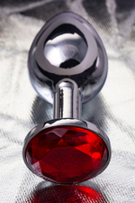 Анальная втулка с кристаллом Small красный 7 см