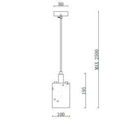 Подвесной светильник ROGERD SMALL black brass