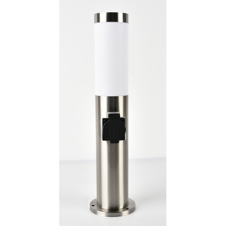 Светильник уличный напольный ЭРА «Беллона» GBF-103-1-SL-0450 230В Е27 IP54 серебро с розеткой