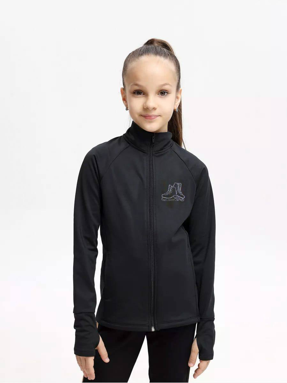 Термокуртка с аппликацией из страз