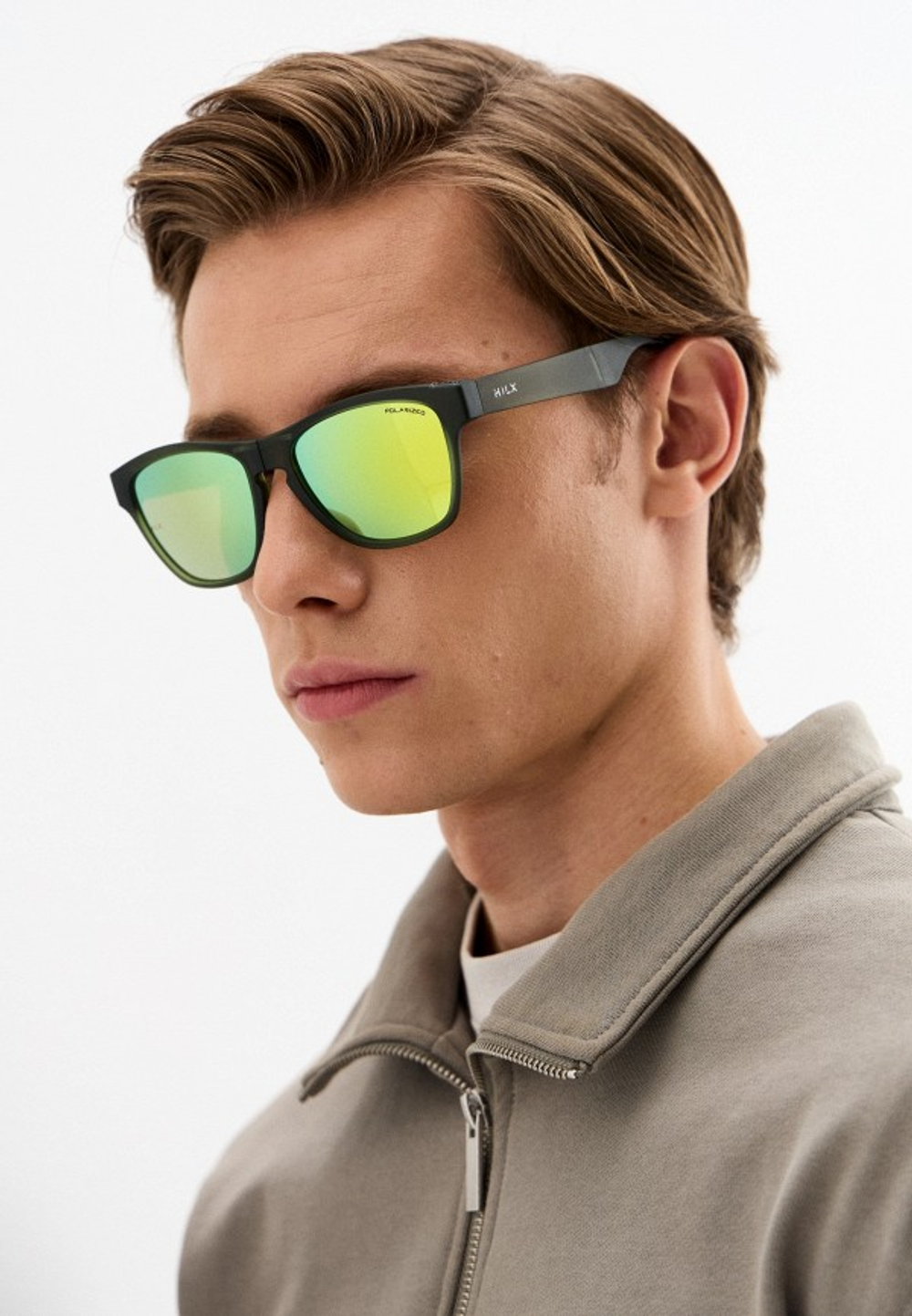 Спортивные очки HILX Unfold Matt Military Green / Yellow Polarized Lens