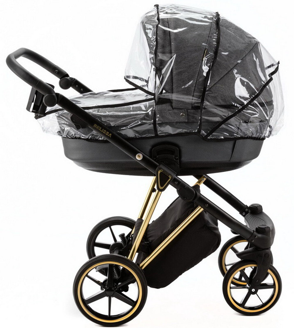 Детская коляска Adamex Belissa Special Edition 2 в 1 B-PS562 (Т.СЕР ЗОЛОТ.РАМ)