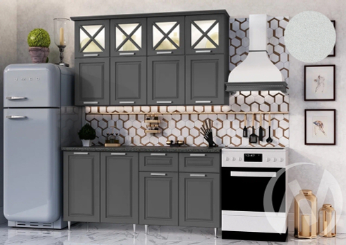 Кухня Констанция 1;6/900м (графит/графит софт/антарес) Компоновка №5