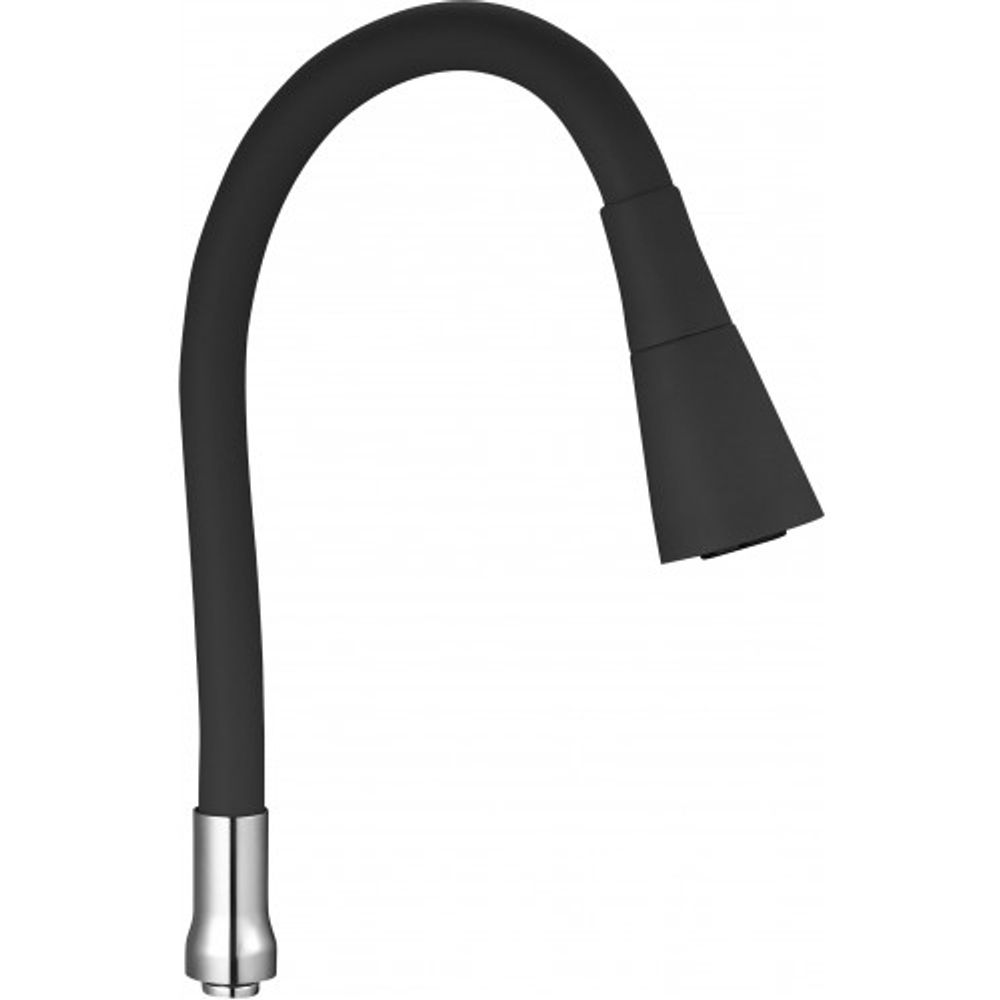 Излив гибкий силиконовый 2 режима черный ZEGOR