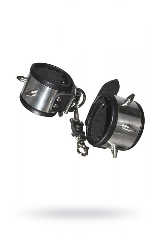 Наручники с декоративной отделкой имитирующей металл с шипами