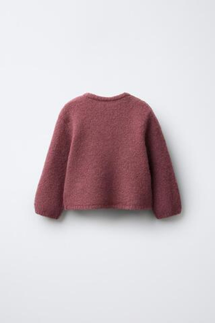 ZARA КАРДИГАН С АТЛАСНЫМ БАНТОМ, РОЗОВАТЫЙ