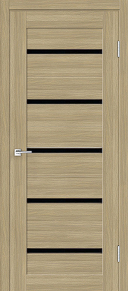 Межкомнатная дверь Velldoris Duplex PO Лакобель Черное Дуб Бавария