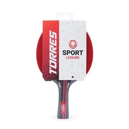 Ракетка для настольного тенниса TORRES Sport 1*, TT23005 для любителей, накладка 1,5 мм, конич. ручка