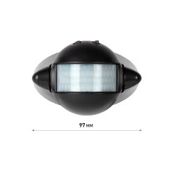 Датчик движения ЭРА MD 03 настенный инфракрасный 1200 Вт угол 180 градусов IP44, черный