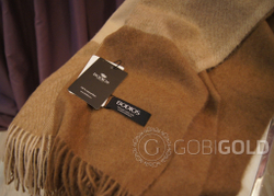 Плед из 100% шерсти молодого верблюжонка 150x200 см. (BODIOS) - камэл-бежевый