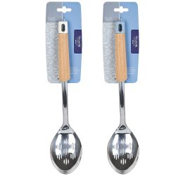 Ложка поварская с прорезями " " 33,5*8*2см. (2 вида) (упаковковочный пакет)