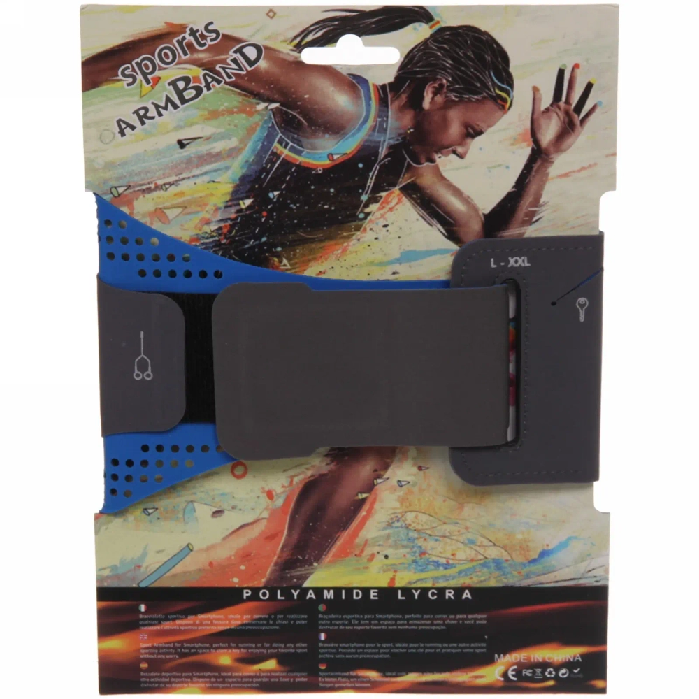 Чехол спортивный для телефона на руку «Attention» (для телефона 6»), микс