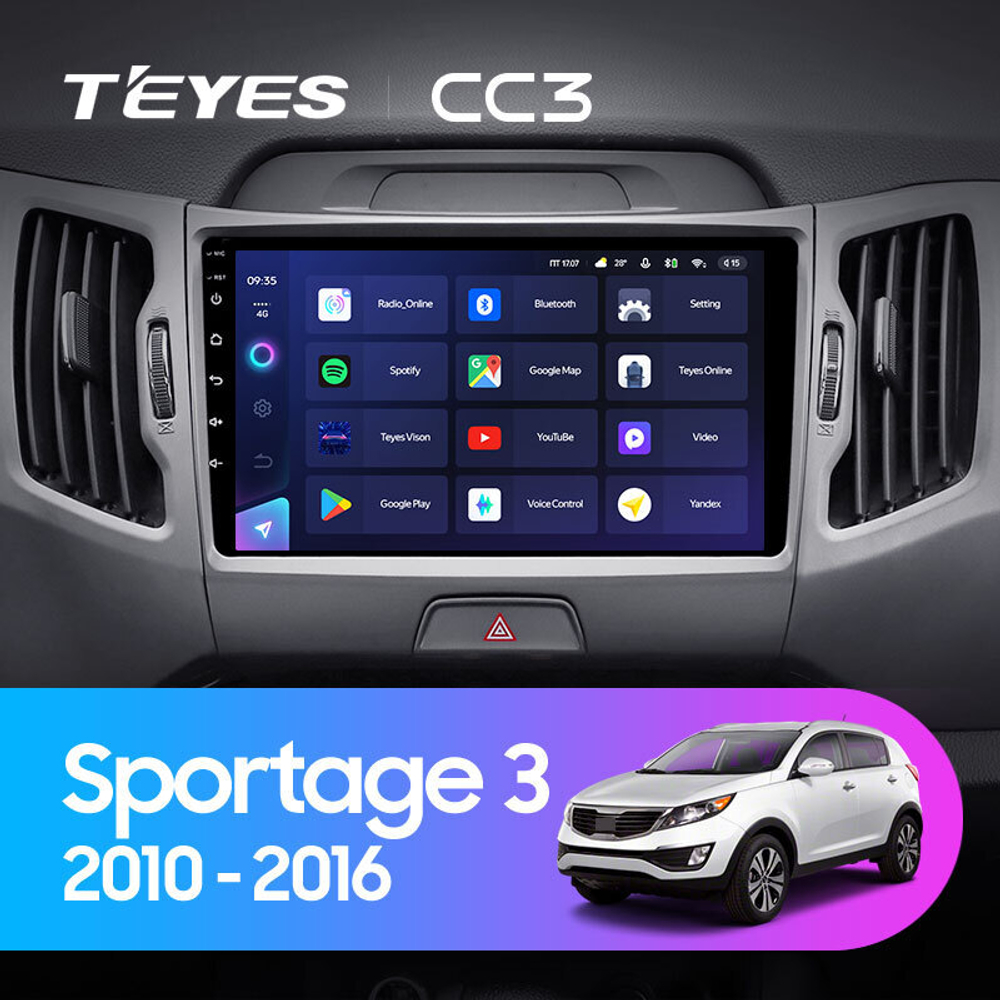 Teyes CC3 9" для KIA Sportage 2010-2016