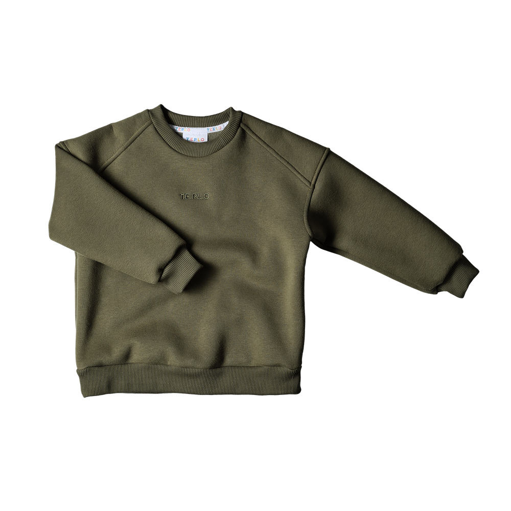 Свитшот с начёсом в стиле oversize Хвоя