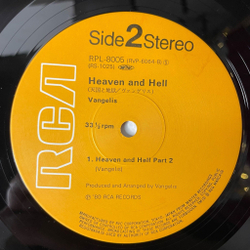 Винтажная виниловая пластинка LP Vangelis Heaven And Hell (Japan 1980) (Obi)