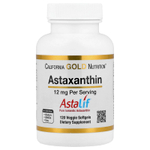 California Gold Nutrition, чистый исландский астаксантин Astalif®, 12 мг, 120 растительных капсул