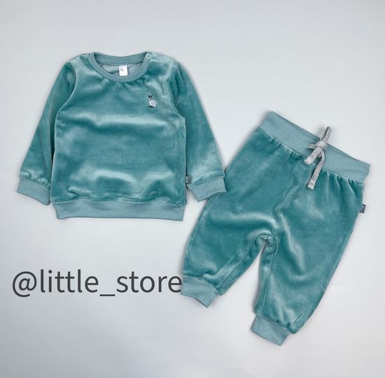 Комплект велюровый "Пушок" Морская волна