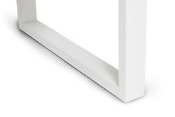 "Варадеро" журнальный стол из HPL 110х60 H43, каркас алюминий белый муар, цвет столешницы "молочный"