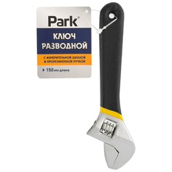 Ключ разводной с измерительной шкалой и прорезиненной ручкой, 15 см. 105469-SK Park