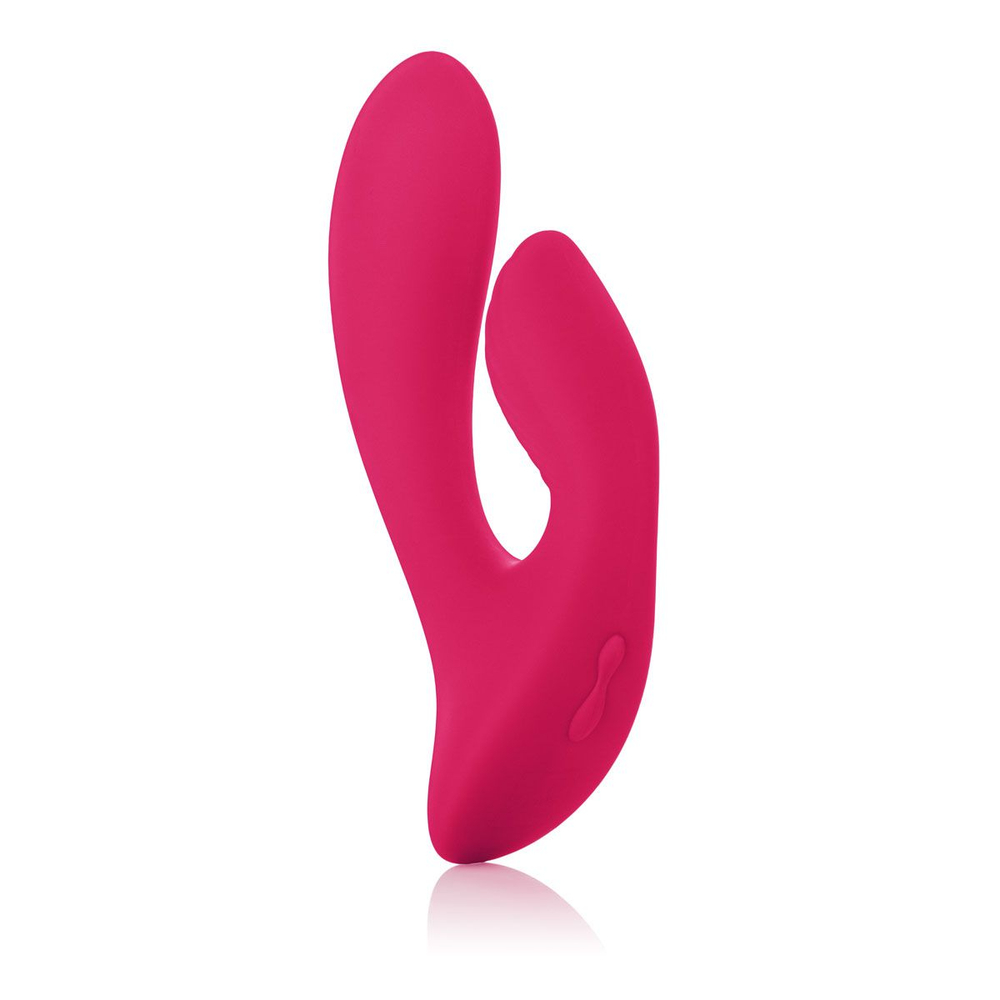 Красный перезаряжаемый вибратор со стимуляцией клитора Silhouette S17 (Цвет: красный)