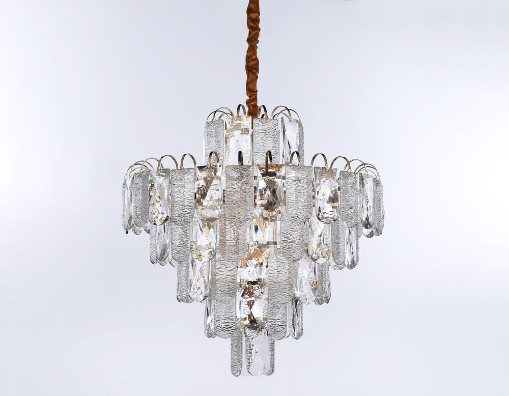 TR5233/12 SGD/CL/FR золото/прозрачный/белый матовый E27*12 max 40W D600*610