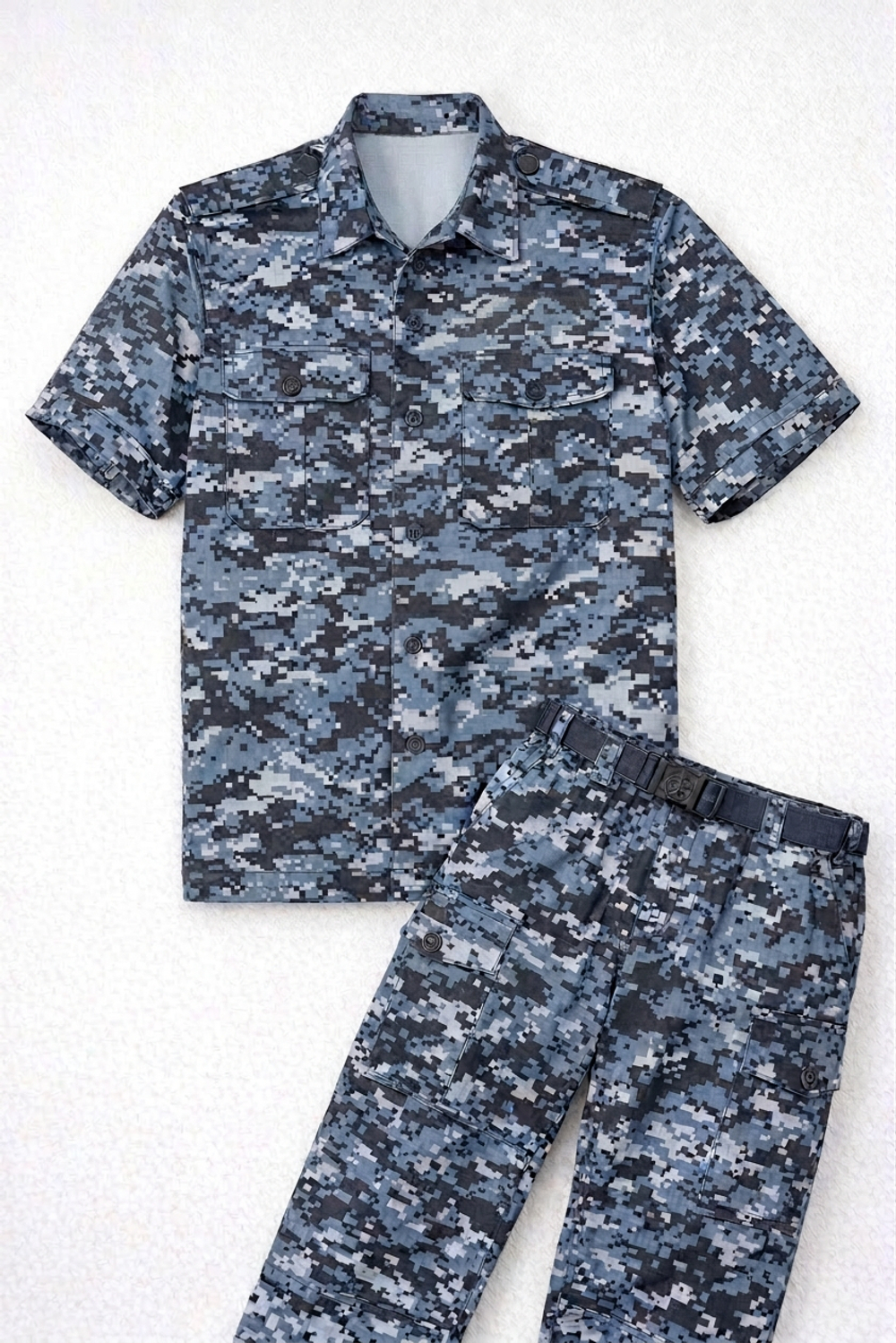 Смесовая ЛЕТНЯЯ пиксель синий 65%пэ 35% вис