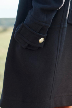 ZARA ПАЛЬТО ИЗ СМЕСОВОЙ ШЕРСТИ, ТЕМНО-СИНИЙ