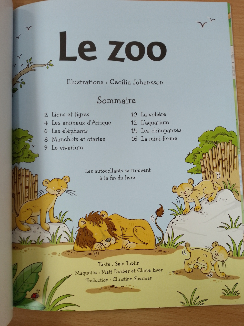 Le zoo - Autocollants Usborne