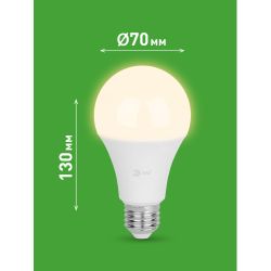Лампа светодиодная ЭРА GREEN LINE LED A65-30W-830-E27 GL 30Вт груша теплый свет E27