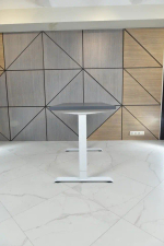 Регулируемый компьютерный стол Bazalt с регулировкой по высоте — столешница МДФ Сланцево‑серый