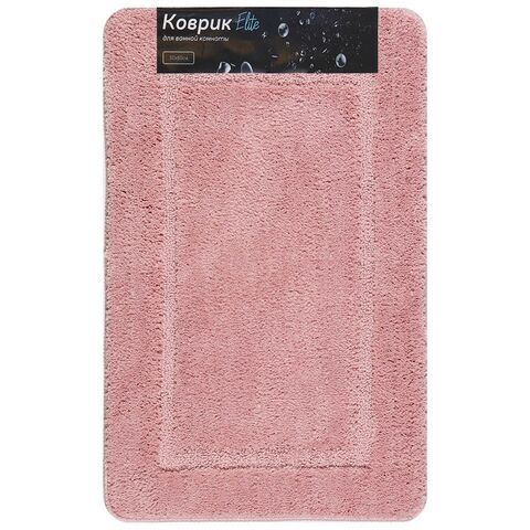 Коврик для ванной, 0.5х0.8 м, ПЭ, роз, Альпака, PU010242
