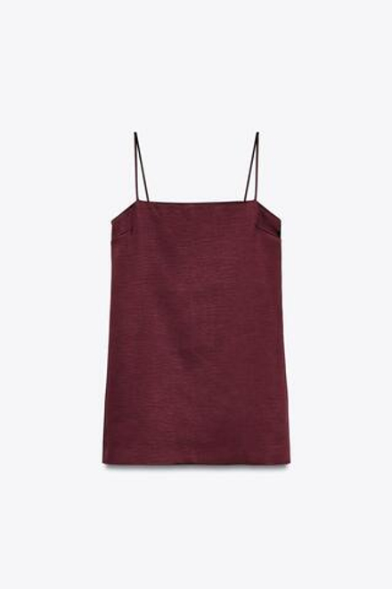 ZARA АТЛАСНОЕ ПЛАТЬЕ ИЗ КОЛЛЕКЦИИ ZW, ЦВЕТ БУРГУНДСКОГО ВИНА