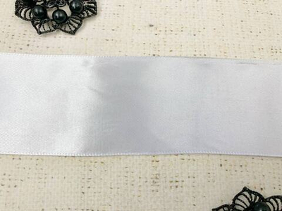 Лента атласная, ш. 5 см, сиренево-голубой