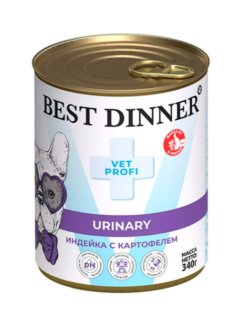 Best Dinner ВетПрофи Конс д/собак Urinary индейка,картофель 340г