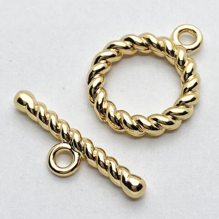 Замок-тоггл, цвет золото, размер 19*15 мм, цена за 1 шт