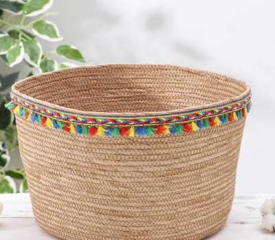 Корзина для хранения плетеная Хиппи 29х29х18,5 см