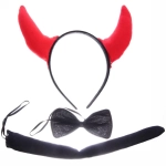 Карнавальный набор «Чертик Красные рожки» (ободок, хвостик, бабочка)