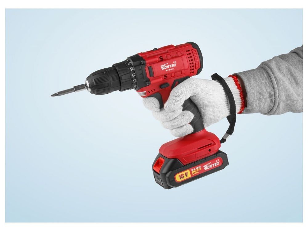 Аккум. дрель-шуруповерт WORTEX LX BD 1820 Li в чемодане ALL1