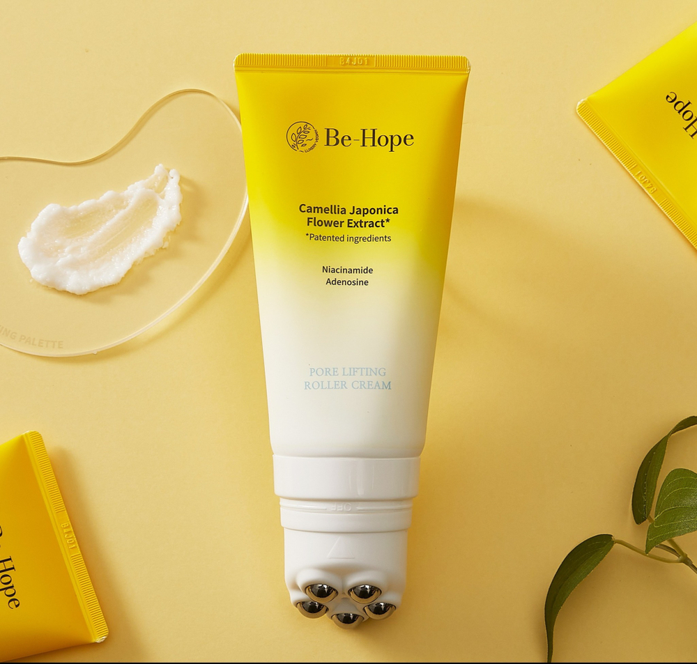Be-Hope Luxury Vegan Pore Lifting Roller Cream крем-лифтинг c экстрактом камелии для лица,шеи и декольте с роллером
