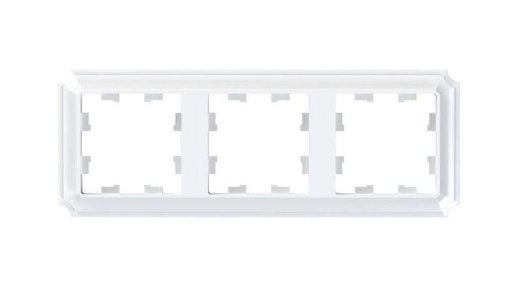 Рамка 3-м AtlasDesign Antique универс. бел. SE ATN100103