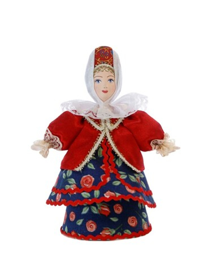 Кукла фарфоровая Костромичка в праздничной одежде
