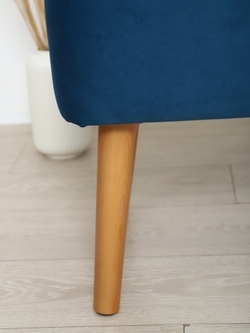 Пуф "Donatello"антивандальный велюр синий/натурал