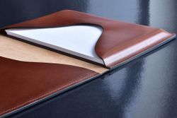 Папка для бумаг из кожи  FULL GRAIN Toscana цвет  DK TAN