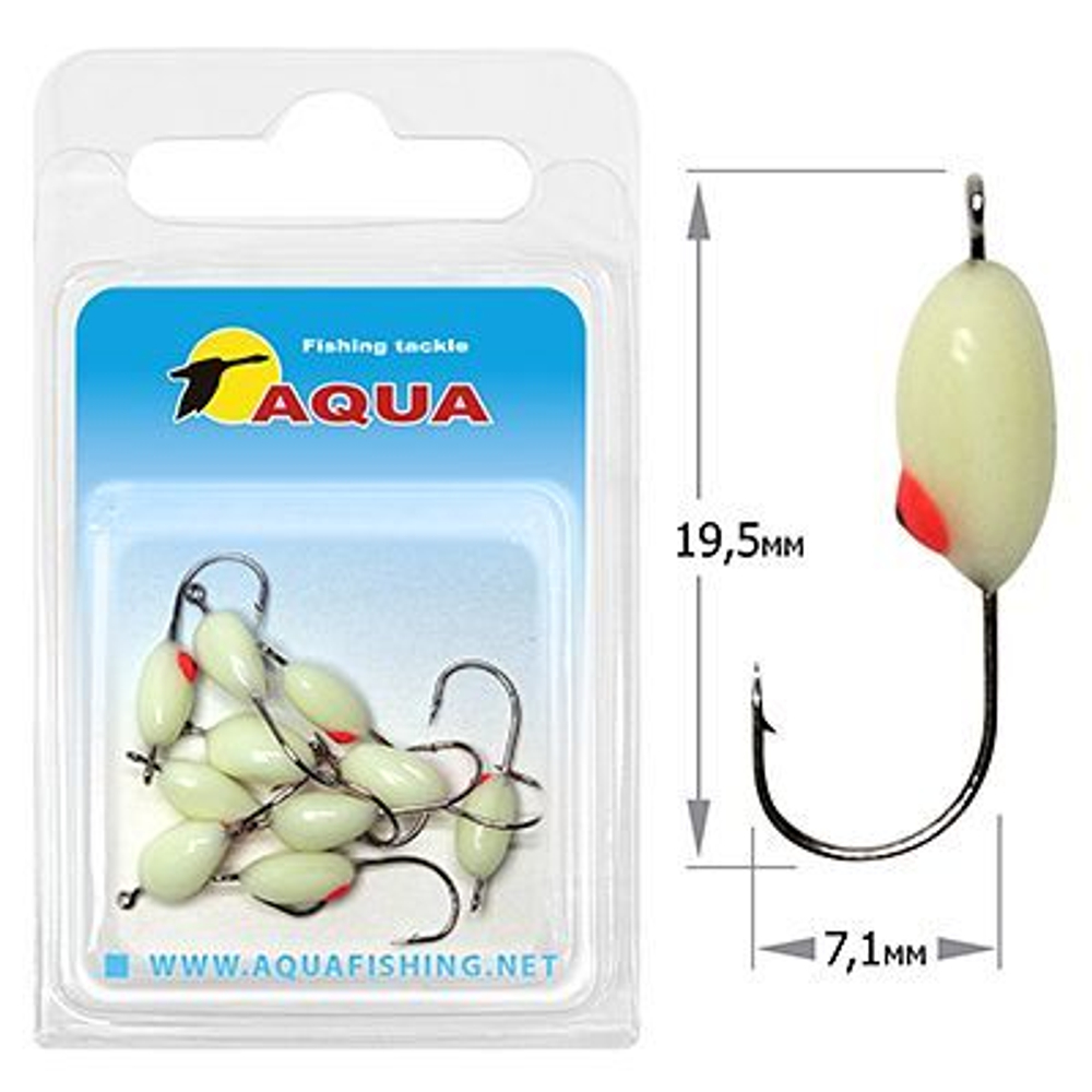 Мормышка фосфорная №06, крючок №12 (2 упакпо 10 шт) 0,08g