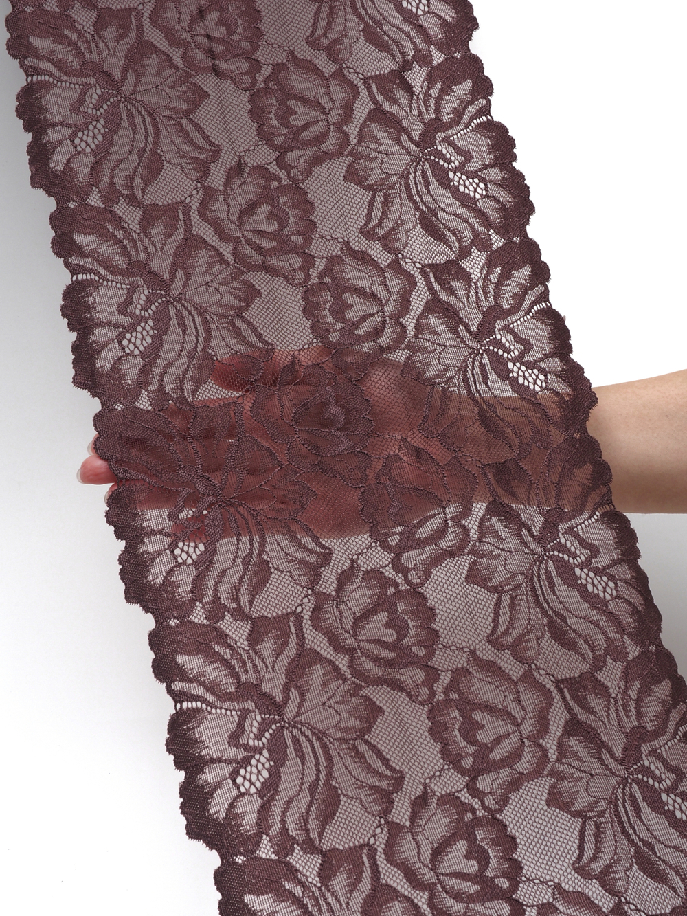 Эластичное кружево для белья шоколад ширина 23 см